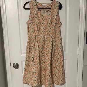 Sm Wardrobe Floral Bird Dress Size L